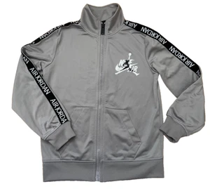 Kids sz 5-6 YRS Nike Air Jordan Track Gray Jacket Full Zip 14"x18" USED TWICE - Picture 1 of 4
