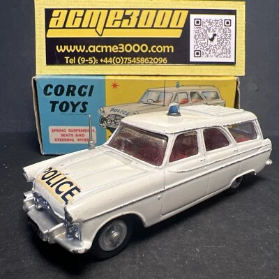 1960-65 Corgi Toys 419 FORD MK2 ZEPHYR MOTORWAY PATROL POLICE CAR + Original Box - Image 1 of 4