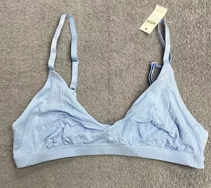 Aerie Modal Ribbed Triangle Bralette -- EYELET BLUE M - Picture 1 of 6