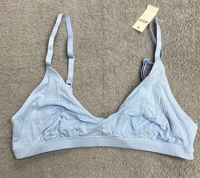 Bralette triángulo acanalado modal Aerie -- AZUL OJAL M Foto 1 de 4