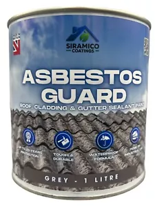 Asbestos-Guard™ Sealant Paint for Cladding, Roofs & Gutters - 1 Litre Grey - Picture 1 of 4