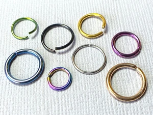 Titanium Annealed Steel Cartilage Septum Nose Hoop Ring Rook Daith Helix Tragus - Picture 1 of 12
