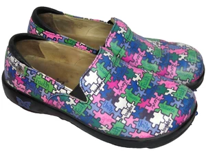 Alegria Keli Pro KEL-302 Nurse Clogs Shoes All Together Now Puzzle US 6.5 EU 37 - Picture 1 of 9