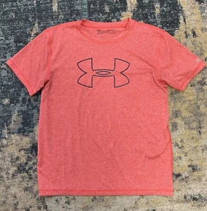 Under Armour T-Shirt Ragazzo Rosso/Arancione Atletica Manica Corta, Heatgear YLG - Foto 1 di 4