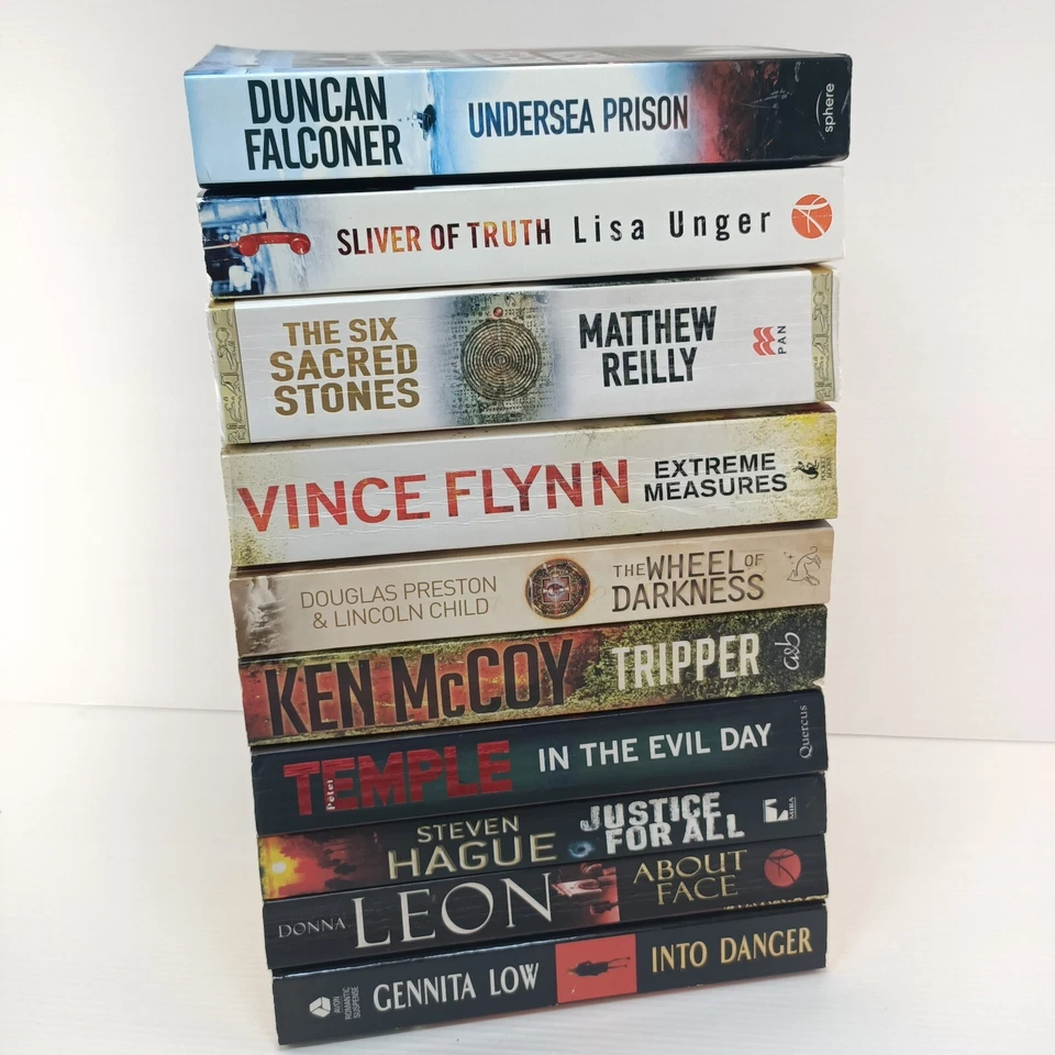 10x Mystery Thriller Mixed Author Small PB Book Bundle Donna Leon About Face Foto 1 de 4