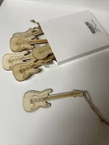 6 Stck. Gitarre Holz Handwerk Ausschnitte Holz Gitarre geformte Scheiben Ornamente - Bild 1 von 4