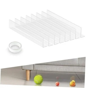 Under Couch Blocker,Toy Blockers for Furniture, 3.15" H x 15.75" L ,Clear,8Pack - Picture 1 of 8