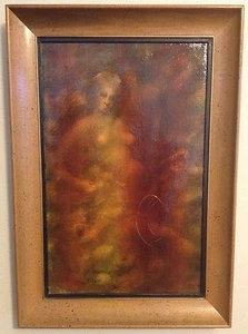 Vintage Nude Painting Listed Signed M? Zimmermann 1960 Orig. Frame Mid Century - Picture 1 of 10
