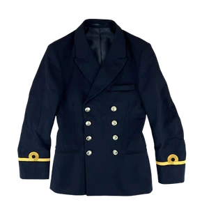 British Royal Navy Jacket No 1B Dress Class 1 Black Dress Officers Small - Picture 1 of 10