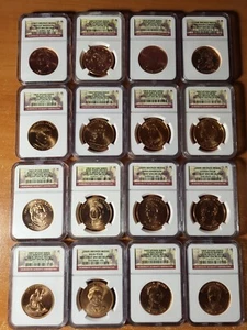 US Mint FIRST SPOUSE Complete Bronze Medal Set NGC Brilliant Uncirculated - Picture 1 of 2