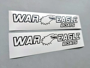 War Eagle Boats Decals SET OF 2 Vinyl Decal Stickers - Picture 1 of 5