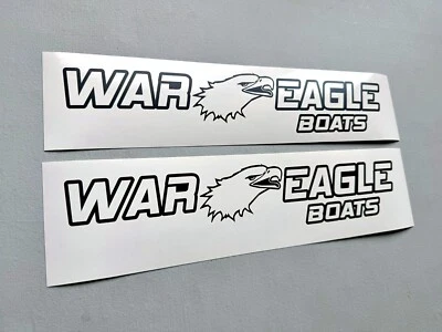 War Eagle Boats Decals SET OF 2 Vinyl Decal Stickers - Image 1 of 4