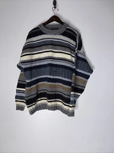 consensus sportswear XL Wool Alpaca Blend Textured Stripe Multicolor Sweater  - Picture 1 of 5
