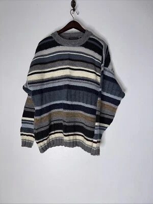 consensus sportswear XL Wool Alpaca Blend Textured Stripe Multicolor Sweater  - Image 1 of 4