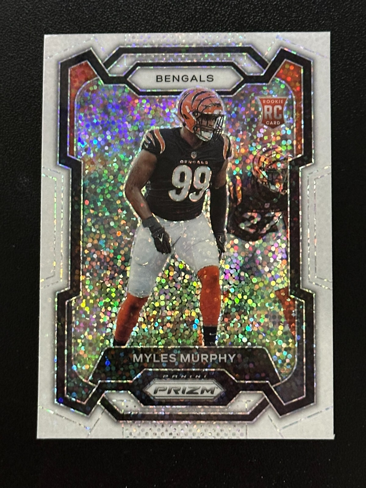 2023 Panini Prizm #320 Myles Murphy Rookie RC White Sparkle Prizm Bengals
