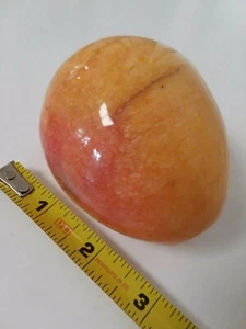 Frühe italienische Alabaster Stein Obst bunte Bartlett Birne handgeschnitzt - Bild 1 von 7