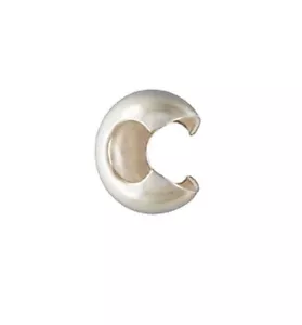 925 Sterling Silber 3 mm Quetsch Abdeckung Perle 50 Stck. #5402-3 - Bild 1 von 2
