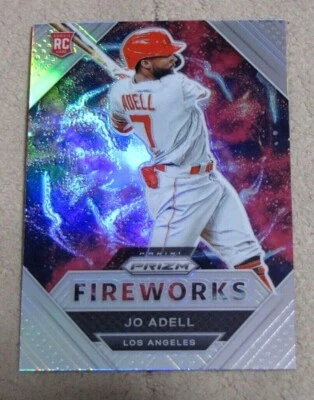 2021 Panini Prizm Fireworks Prizms Silver #FW9 Jo Adell RC - Los Angeles Angels - Image 1 of 2