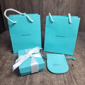 Tiffany & Co. EMPTY PACKAGING Blue Gift Box, Pouch and 2 Bags - 4 Pieces Total - Picture 1 of 5