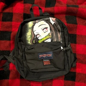 Demon Slayer Fan Art auf Jansport Buchtasche, Original Unikat Kunst - Bild 1 von 1