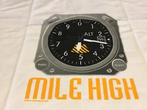 PILOTS T-Shirt "MILE HIGH". XL, Lg, or Med. White, round collar, 100% cotton - Picture 1 of 4