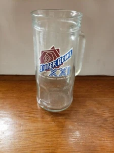 Vintage 1987 Super Bowl XXI Glass Fisher Peanuts Stein - Picture 1 of 5