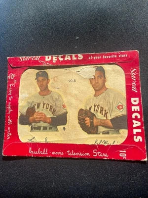 1952 Baseball Star-cal Decals Type 2 Sal Maglie/Larry Jansen 90-B paper loss - Image 1 of 2