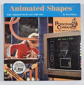 Animated Shapes Tom Guthery learning software 3.5 inch floppy disk 1993 - Afbeelding 1 van 6