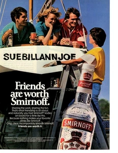 Smirnoff 1985 vodka velero náutico vintage revista anuncio impreso - Imagen 1 de 1