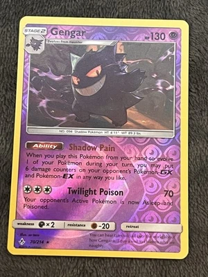Gengar 70/214 Rare Reverse Holo Pokémon Sun & Moon Unbroken Bonds NM - Image 1 of 2
