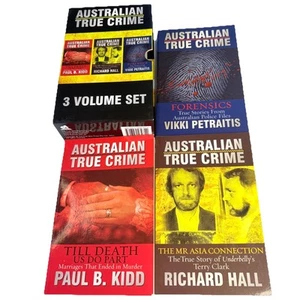 Australian True Crime Book Box Set Underbelly Mr Asia Terry Clark Forensics - Picture 1 of 17