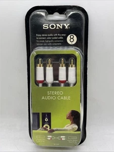 NEU Sony RK-C324T 8" STEREO AUDIO KABEL Phono Stecker 2006 versiegelt - Bild 1 von 2