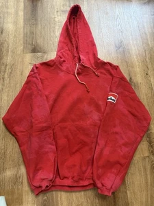 Sudadera con Capucha Pullover Rojo Parche Marlboro Vintage Años 90 Para Hombre Cuadrada Pequeña - Imagen 1 de 9