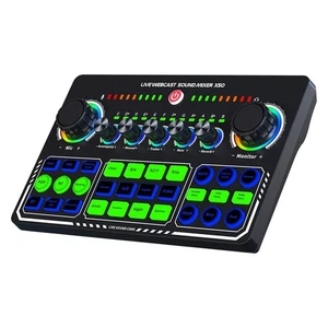 2X(X50 Live Sound Card Audio Mixer Recording Desktop Singing BT OTG Digital1455 - Afbeelding 1 van 21