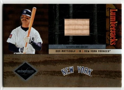 2004 Leaf Limited Baseball Lumberjacks Don Mattingly BAT YANKEES 44/100 INSERÇÃO - Imagem 1 de 2