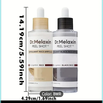 Dr Melaxin Peel Shot Arroz Blanco Y Negro Doble Tiro Foto 1 de 4