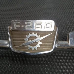 1959 Ford F-250 Truck Hood Side Badge Emblem Part #1006865 LH Drivers Side - Picture 1 of 9