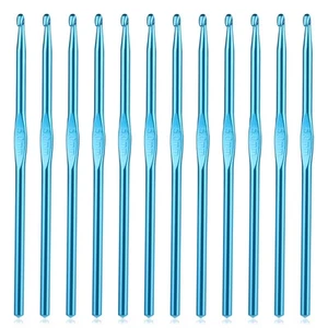 5mm Crochet Hooks 12PCS Aluminum Ergonomic Handle Crochet Hook Set, Metal Cro... - Picture 1 of 7
