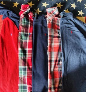 Polo Ralph Lauren Jungen großes Hemd Paket 5 Pony Logo kurz Langarm 14 16 - Bild 1 von 14