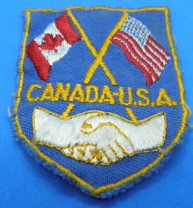 USA & Canada Patch North American Allies - Vintage Voyageur Brand 85V8 - Picture 1 of 3
