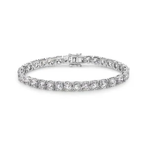 25.00TCW Round Cut Created Diamond 7.25" Tennis Bracelet 925 Sterling Silver 6mm - Picture 1 of 9