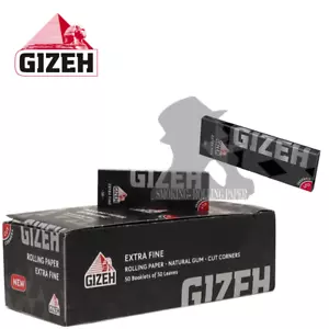Giza Black Extra Fine Short Cards Black 50 Booklet Box - Picture 1 of 1