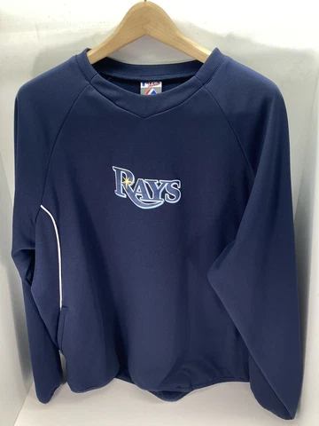 Tampa Bay Rays Sweatshirt Men XL Adult Pullover MLB Baseball Majestic Free Ship Cover