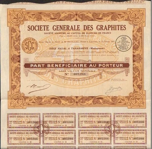 DECO => Société Générale des GRAPHITES (MADAGASCAR) (N) - Imagen 1 de 1