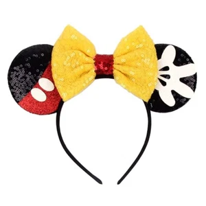 Diademas Orejas de Ratón Arcos Brillantes (Amarillo/Mickey) (ENVÍO GRATUITO) (NUEVO) - Imagen 1 de 5