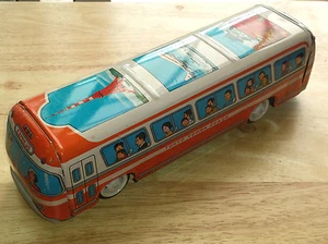 Manohar Toys Indien Tokyo Tower Bus Weißblech Reibung Bus Original verpackt Modell - Bild 1 von 11