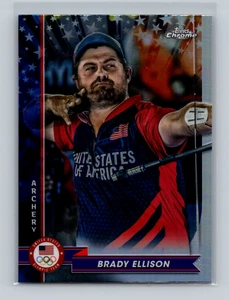 2024 Topps Chrome U.S. Olympic & Paralympics Refractor Brady Ellison #63 - Picture 1 of 2