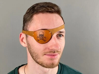 Leather Eye Patch, Eye Patch, Man Eye Patch, Woman Eye Patch - Image 1 of 4