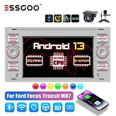 Für Ford Transit MK7 Connect Focus Carplay Autoradio Android 14 2+64G GPS Kamera - Bild 1 von 4