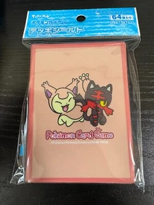 Pokemon Card Sleeves Litten Skitty Premium Gloss Card 64Pcs. - Picture 1 of 1